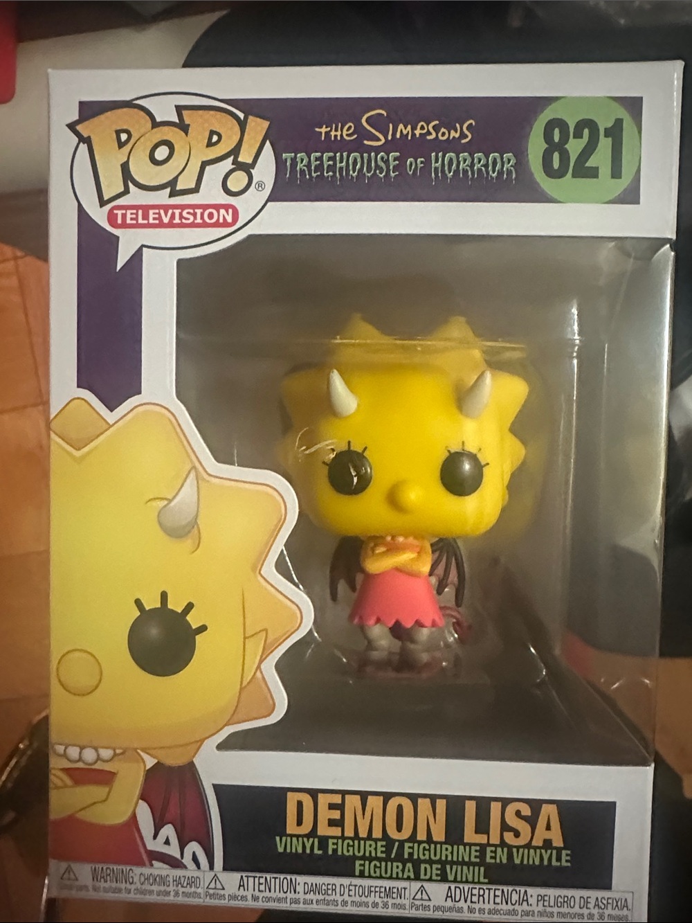 Funko Pop! The Simpsons Demon Lisa Yellow & Purple Vinyl Figure 821